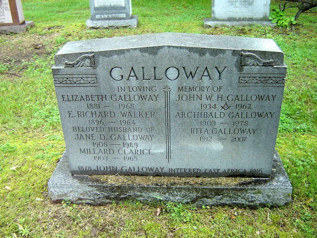 Photo of headstones/Rita Galloway nee McLennan 1912-2007 hdstn Toronto Park Lawn cem ON